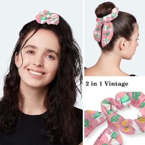 Valentine's Day Pink Hearts Adjustable Scrub Cap Hat with Button, Working Hat Sweatband with Bow Hair Scrunchy for Woman in Saudi Arabia