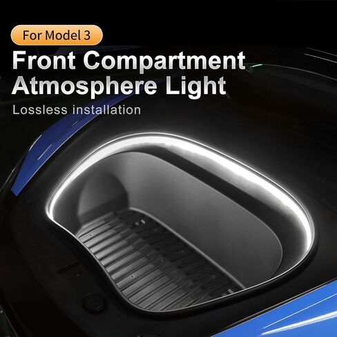 لطراز تسلا 3 2024 Frunk LED شريط إضاءة أمامي مصباح إضاءة صندوق الأمتعة بالسيارة أضواء الديكور الملحقات مقاوم للماء تيار مستمر 15 فولت (أبيض) in Saudi Arabia