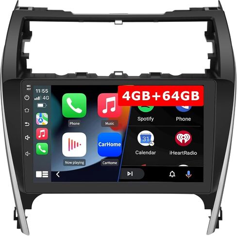 Android 13 [2GB+64GB] Car Radio Compatible for Toyota Camry 2012 2013 2014, 10 Inch Touch Screen with GPS/FM/WiFi/USB/Reverse Camera, Support SWC Wireless CarPlay Android Auto in Saudi Arabia