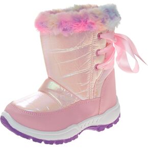Rugged Bear Girl's Winter Water-Resistant Fur Lined Top Boots