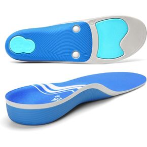 Arch Support Orthotics Insole Plantar Fasciitis Relief Flat Feet para Heel Pain overpronation Inserts Men Women 220+ lbs Walk Standing All Day Work Boot Shoe Insoles (Men 12-12 1/2 | Women 13-13 1/2)