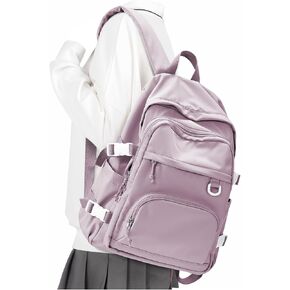 Lightweight Black College Backpack for Women Men Cute School Bag for Teens Girls Boys High School Backpack for Students Waterproof Casual Daypack Backpack