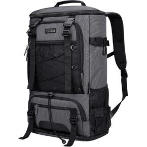 WITZMAN Travel Backpack for Men Large Carry-on Convertible Shoulder Rucksack with Shoe Compartment Fit 17 Inch Laptop(B689 Silvery Grey)