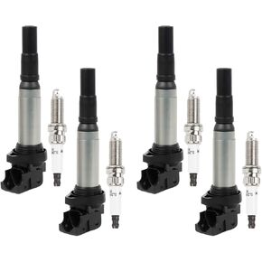UF553 Ignition Coils Pack & 5019 Iridium Spark Plugs Compatible with Ford Flex Taurus Edge for Lincoln MKS MKT MKZ MKX Mercury Sable 3.5L 3.7L V6 Replace#7T4Z12029DA, UF595,DG520 Set of 6