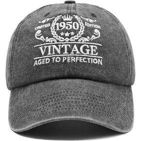 75th Birthday Gifts for Men Women, Happy 75th Birthday Decorations - Embroidered Baseball Caps Adjustable