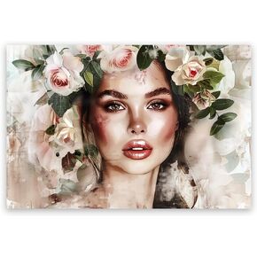 Vintage Pink Bathroom Decor,Trendy 70s Sexy Women Bathing Signs Posters,Pin Up Girly Teenage Room Wall Art,I'll be Ready in 5 Minutes Prints Decor for Restroom 8x12inch Unframed