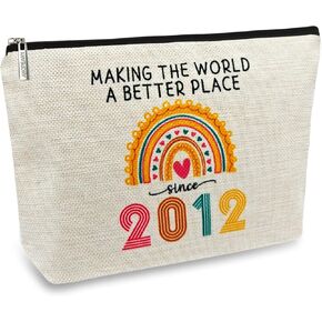 ancpeany Cool 13 Year Old Girl Gifts Ideas, Happy 13th Birthday Decorations for Girls Makeup Bag, 2012 Birthday Best Presents for Sister, Daughter Trendy Stuff 2025, Christmas, Cosmetic Travel Pouch