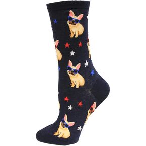 Hot Sox Womens French Bulldog Crew Socks