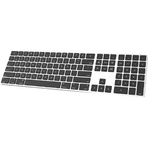 Bluetooth Slim Keyboard for Mac, Aluminum Rechargeable Keyboard Wireless, Low-Profile Silent Flat Key Compatible with Apple iMac, MacBook, Mac and iOS, Full Size - SPACE GRAY