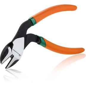 SPEEDWOX High Leverage Long Nose Pliers Pistol Grip Pliers High Leverage Pistol Grip Professional Tool Wire Cutters Reduce Effort by 35% Offset Angled Head Offers Increased Access and Leverage