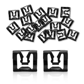 NIIIYTYB 20 Packs Windshield Fastener Clips Steel Trim Molding Clips 0269550 C5ZZ-6543413-B Compatible with Truck Parts F100 F150 F250 F350 Front Window Reveal Molding Durable Replacement Hardware