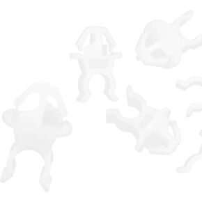 Motoforti 5pcs Car White Hood Prop Rod Support Rivet Clips for Honda Long-Lasting