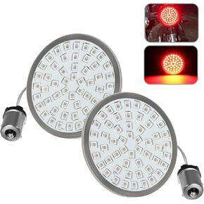 Double 2" Bullet Style Red 54-SMD W/ 1156 Base Brake Light Motorcycle (2PCS a Pack)