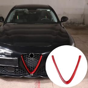 LLKUANG Real Carbon Fiber Front Grille Decoration Frame Trim Fit for Alfa Romeo Giulia Stelvio 2017-2020 Auto Accessories(NOT FIT Quadrifoglio!!!) (3 colors, Giulia)