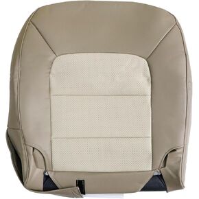 NLQR Front Passenger Replacement Bottom Seat Cover Leather Tan Compatible with Ford Expedition 2003 2004 2005 2006
