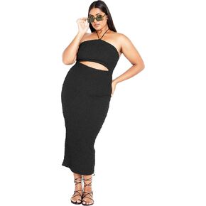 CITY CHIC Plus Size Dress, Textured Twist Maxi Dress