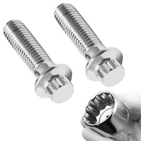 Front Brake Caliper Bolts, M10x1.5 Metric Bolt Compatible with Harley Sportster 883 1200XL 48 72, Softail Dyna Touring Road Glide Road King Street Electra All Models, Includ Installation Tools (4)