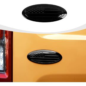 for Bronco Emblem Cover, 5.24inch Rear Tailgate Overlay Badge Emblem Cover Trim Compatible with 2021-2023 Ford Bronco & Bronco Sport Exterior Accessories, Smoke Black