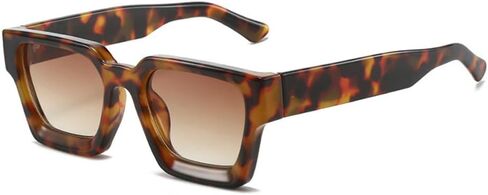 OZPYKAE Men Women Cool Square Sunglasses Thick Frame Sunglasses Rectangle Sun Glasses UV Protection Shades Sunglasses in Kuwait