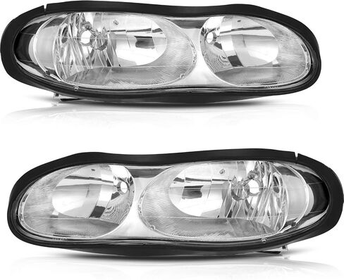 LSAILON Headlight Assembly Replacement Fit 1998-2002 For Chevrolet Camaro Black Housing Clear LensDriver and Passenger Side in Saudi Arabia