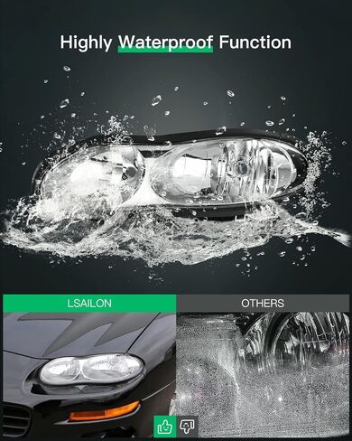 LSAILON Headlight Assembly Replacement Fit 1998-2002 For Chevrolet Camaro Black Housing Clear LensDriver and Passenger Side in Saudi Arabia