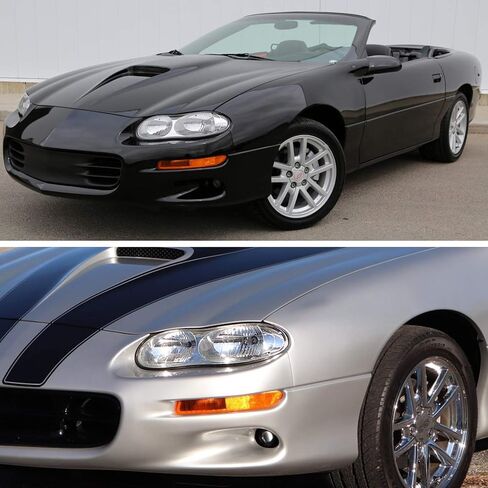 LSAILON Headlight Assembly Replacement Fit 1998-2002 For Chevrolet Camaro Black Housing Clear LensDriver and Passenger Side in Saudi Arabia