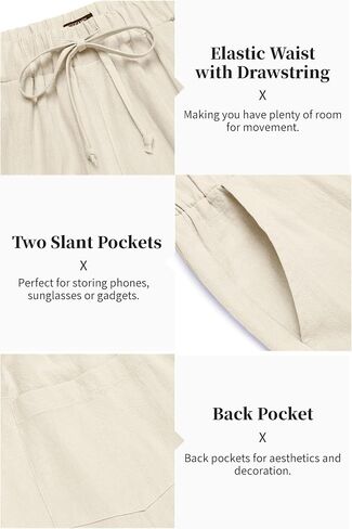 COOFANDY Men's 2 Pieces Cotton Linen Set Long Sleeve Henley Shirts Casual Beach Pants With Pockets Summer Yoga Outfits in Saudi Arabia