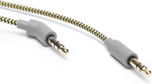 POGS-Safe Cable | 3.5 mm Audio Cable The Gecko & The Elephant Headphones | Volume Limited 85 dB, Safe Technology | Integrated Microphone | 3.2 ft Anti-Tangle Fabric Cable (Blue) in Saudi Arabia