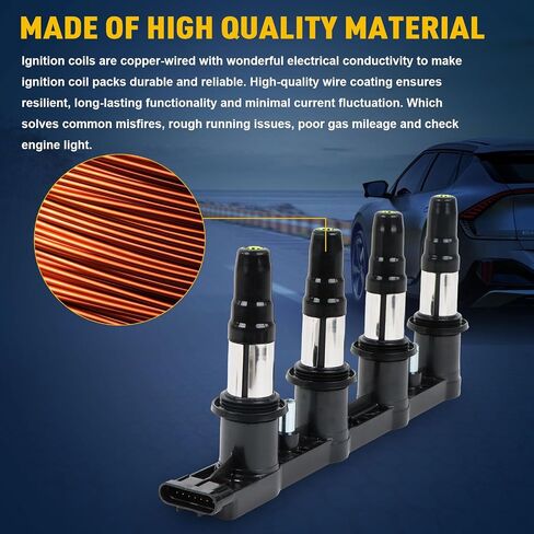 UF553 Ignition Coils Pack & 5019 Iridium Spark Plugs Compatible with Ford Flex Taurus Edge for Lincoln MKS MKT MKZ MKX Mercury Sable 3.5L 3.7L V6 Replace#7T4Z12029DA, UF595,DG520 Set of 6 in Kuwait