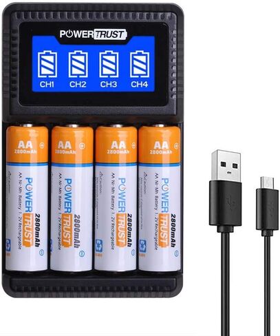 شاحن بطارية AA AAA مع كابل USB لبطاريات Ni-MH AA AAA القابلة لإعادة الشحن in Kuwait