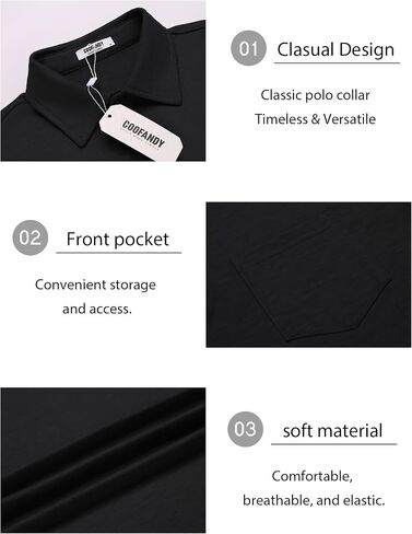 COOFANDY Mens Polo Shirts Short Sleeve Casual Golf Shirt Basic Solid Color Collared T-Shirt Stylish Summer Polo T Shirt in Saudi Arabia