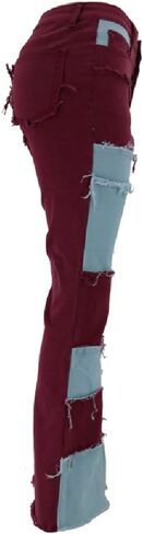 ODIZLI Women's High Waisted Bell Bottom Jeans Ripped Stretch Skinny Flare Jeans Distressed Bootcut Denim Pants Plus Size in Kuwait