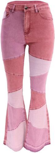 ODIZLI Women's High Waisted Bell Bottom Jeans Ripped Stretch Skinny Flare Jeans Distressed Bootcut Denim Pants Plus Size in Kuwait