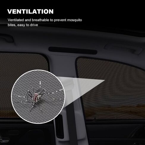 2PCS Car Window Shades, Car Side Window Sun Shade, Stretch Car Window Screens, Car Accessories UV Protection Breathable Mesh Baby Window Covers Universal for Most Cars, SUVs (Front Window) in Kuwait