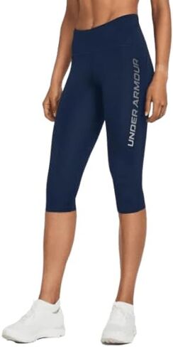 Under Armour Womens UA Fly-Fast Graphic Capris, Academy/Reflective, Medium in Saudi Arabia