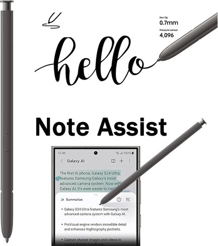 قلم Galaxy S24 Ultra S بديل لقلم Samsung Galaxy S24 Ultra Stylus، بدون بلوتوث، 4096 مستوى من حساسية الضغط، الإصدار الأمريكي، EJ-PS928BYEGUS (ذهبي أصفر) in Saudi Arabia