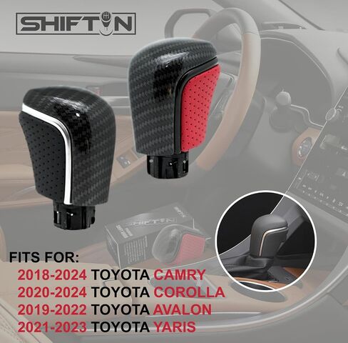 Gear Shift Knob Stick Shifter for Toyota Camry 2018-2026, Avalon 2019-2022, Corolla Cross 2020-2026, Yaris 2021-2025 | Fits SE XSE X-LE FX Hybrid PT45A-03210 Nightshade (Black Carbon Leather) in Kuwait