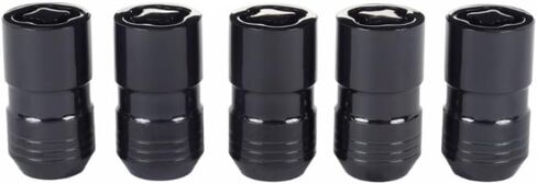 McGard Wheel Lock Nut Set For Jeep Wrangler 2018 19 20 2021 | 5 Pack | Cone Seat | M14 x 1.5 | 22mm Hex | 1.639in OAL | Black in Saudi Arabia