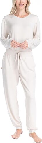 Ocean Pacific Fuzzy Feelings Pajama Set, Long Sleeve and Jogger Sleep Pants in Saudi Arabia