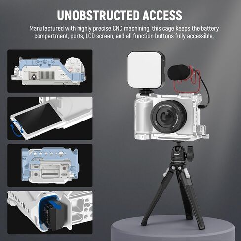 NEEWER ZV-E1 Baseplate, Side 1/4" Thread with Anti Drop Locating, Openable Battery Compartment, Arca Quick Camera Mounting with More 1/4" 3/8" Threads Compatible with Sony ZV-E1 DJI RS Gimbals, CA044 in Saudi Arabia