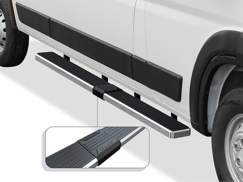 APS (Black Powder Coated 5 inches Running Boards Nerf Bars Side Steps Compatible with Ram ProMaster 2014-2025 Full Size Van 136 inches 159 inches Wheelbase 3-Door in Kuwait