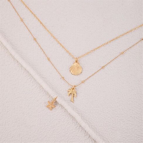 Dreuyet Bohemian Starfish Necklace for Women Cute Large Starfish Statement Choker Necklace Sea Shell Summer Beach Necklace Summer Beach Holiday Beach Surfer Jewelry in Saudi Arabia