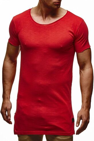 Leif Nelson Men's Modern Basic T-Shirt Crew Neck Shortsleeve Sweatshirt Hoodie Sweater Jacket Slim Fit LN6336 in Saudi Arabia
