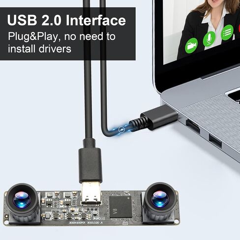 وحدة كاميرا USB، مزامنة المصراع العالمي، كاميرا ويب بعدسة مزدوجة، إطار عالي 30 إطارًا في الثانية 60 إطارًا في الثانية 120 إطارًا في الثانية، كاميرا ثلاثية الأبعاد ستيريو USB Lightburn لاختبار قيادة السيارة، مسح طباعة كاميرا الواقع الافتراضي in Saudi Arabia