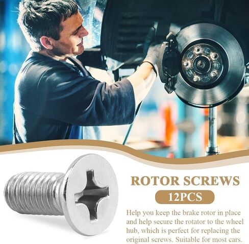 12 قطعة من براغي الدوار، براغي الدوار لأقراص الفرامل، 93600-06014-0H مسامير دوار قرص الفرامل من الفولاذ المقاوم للصدأ، الاحتفاظ بقرص الفرامل الدوار، الاحتفاظ بمسامير للأمام والخلف in Kuwait