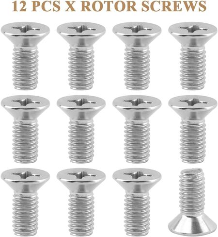 12 قطعة من براغي الدوار، براغي الدوار لأقراص الفرامل، 93600-06014-0H مسامير دوار قرص الفرامل من الفولاذ المقاوم للصدأ، الاحتفاظ بقرص الفرامل الدوار، الاحتفاظ بمسامير للأمام والخلف in Kuwait