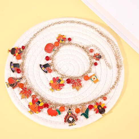 YAHPERN Halloween Necklace Bracelet Earrings for Women Halloween Jewelry Accessories Spooky Pumpkin Candy Corn Boo Pendant Necklace Spider Ghost Charm Bracelet Halloween Outfits Party Favor in Saudi Arabia