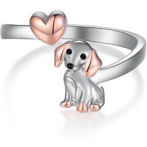 Dachshund Rings 925 Sterling Silver Dachshund Gift Dog Ring Dachshund Jewelry for Women Dachshund Lover
