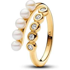 PANDORA Treated Freshwater Cultured Pearls Open Ring - With Gift Box