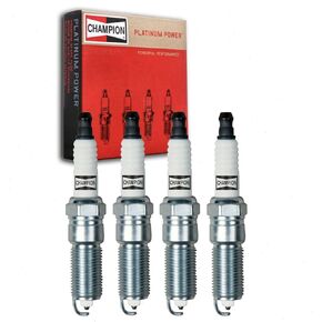 4 pc Champion Platinum Spark Plugs compatible with Chevrolet Malibu 2.5L L4 2013-2015